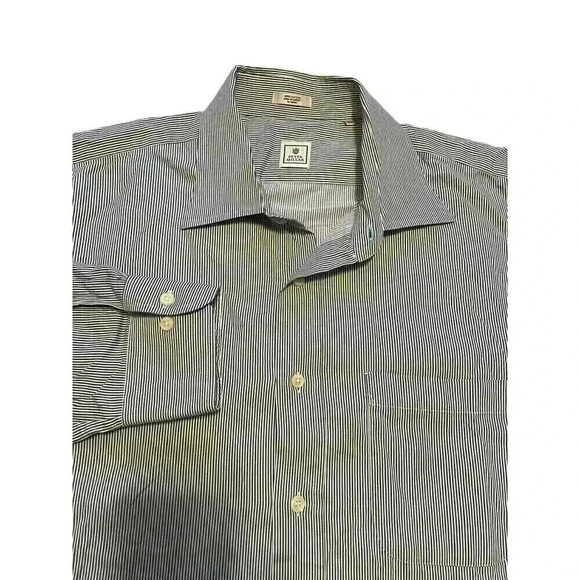 Peter Millar Performance Dress Shirt Pinstripe Long Sleeve Mens Size XL - Picture 5 of 7